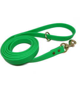 JimHodgesDogTraining gummy Dog Leash - green 12 Inch x 6 Feet - Premium Quality Biothane Dog Leash - great Lead for Walking, Training, Hiking and Jogging with Your Dog - Made in The USA