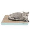 AMZNOVA Durable Flat cardboard cat Scratcher, colors Series, Wide, Baby Blue