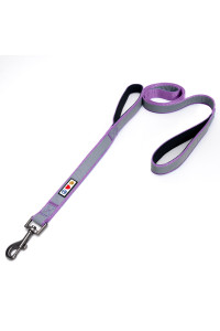 Pawtitas Double Handle Dog Leash Heavy Duty for Training No Pull Leashes Ideal for Medium and Large Dogs Great for Walking, Running & Training Dog Leash - Medium/Large - Purple
