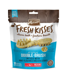 Merrick Fresh Kisses Mint Breath Strips For Medium Dogs (30-70 Lbs) 12Oz