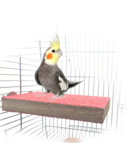 Mrli Pet Bird Cage Accessories, Parrot Perch Stand Platform Natural Wood Grinding for Budgie Parakeet Cockatiels Conure Lovebirds, Color Random