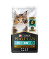 Purina Pro Plan Grain Free, Natural, High Protein Dry Kitten Food, TRUE NATURE Chicken & Egg Recipe - 3.2 lb. Bag