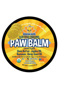 Bodhi Dog Paw Balm USDA Certified Organic Natural Soothing & Healing for Dry Cracking Rough Pet Skin Protect & Restore Cracked and Chapped Dog Paws Better Than Paw Wax (2oz)