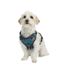 Embark Adventure Dog Harness No-Pull Dog Harness for Small Dogs, Medium & Large 2 Leash clips, Front & Back with control Handle, Adjustable Blue Dog Vest for Any Breed, Soft & Padded for comfort