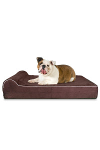 Orthopedic Dog Bed - 5.5-inch Thick Memory Foam Pet Bed with Pillow With Removable Cover & Free Waterproof Liner