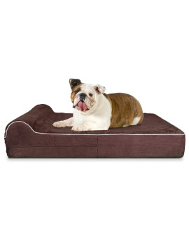 Orthopedic Dog Bed - 5.5-inch Thick Memory Foam Pet Bed with Pillow With Removable Cover & Free Waterproof Liner