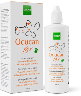 Ocucan Rex Ear Cleaner for Dogs and Cats, Gently and Efficiently Tackles Ear Dirt - 3.40 Fl Oz