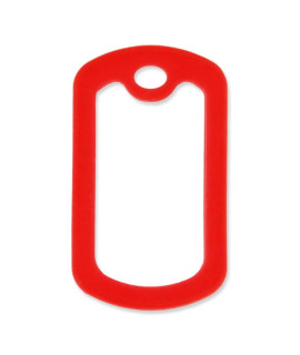 PinMart Military Dog Tag Silencer - Silicone Rubber ID Tag Protector - Tag Edge Bumper Prevents Noise Scratching, Red
