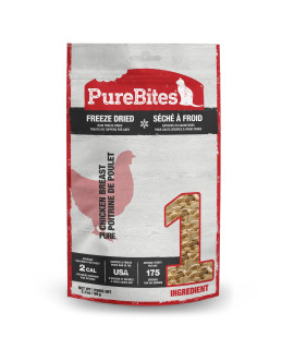 Purebites Chicken Freeze Dried Cat Treats, 1 Ingredient, Made In Usa, 2.3Oz