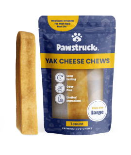 Pawstruck Monster Yak Dog Chew (6-7 oz.) [10 Pack] Natural Himalayan Yak & Cow Milk/Cheese Long-Lasting, Jumbo Treat for Dog, Best XL Thick Chew Stick Bulk - 10 Sticks