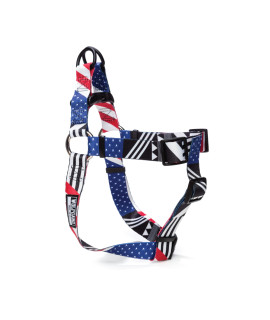 Wolfgang Premium No-Pull Dog Harness for Small Medium Large Dogs, Made in USA, PledgeAllegiance Print, Large (1 Inch x 20-30 Inch)