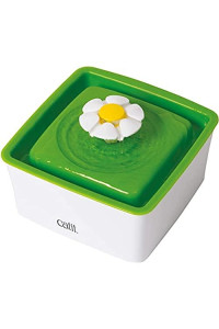 Catit 2.0 Mini Flower Drinking Fountain - Cat Water Fountain with Triple Filter and Ergonomic Drinking Options,Green