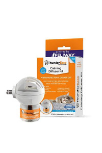 ThunderEase Cat Calming Pheromone Diffuser Kit Powered by FELIWAY Reduce Scratching, Urine Spraying, Marking and Anxiety (30 Day Supply)