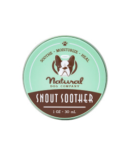 Natural Dog Company Snout Soother Dog Nose Balm, 1 oz. Tin, Dog Balm for Paws and Nose, Moisturizes & Soothes Dry Cracked Noses, Plant Based Nose Cream for Dogs