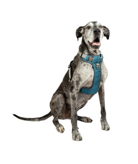 Embark Adventure XL Dog Harness No-Pull Dog Harnesses for Extra Large, Medium and Small Dogs 2 Leash clips, Front & Back with control Handle, Adjustable Blue Dog Vest, Soft & Padded for comfort