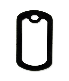 PinMart Military Dog Tag Silencer - Silicone Rubber ID Tag Protector - Tag Edge Bumper Prevents Noise Scratching, Black