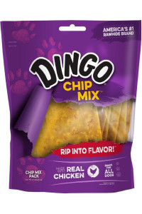 Dingo Chip Mix 16 Ounces, Rawhide For Dogs, Made With Real Chicken