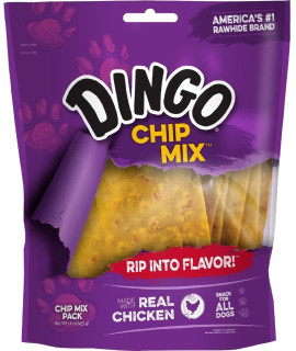 Dingo Chip Mix 16 Ounces, Rawhide For Dogs, Made With Real Chicken