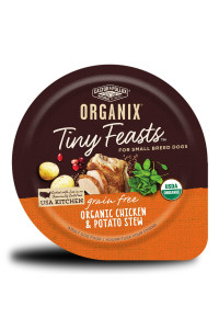 Castor & Pollux Organix Tiny Feasts Grain Free Wet Dog Food (12) 3.5 oz Tubs