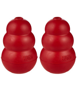 KONg classic Medium Dog Toy Red Medium Pack of 2