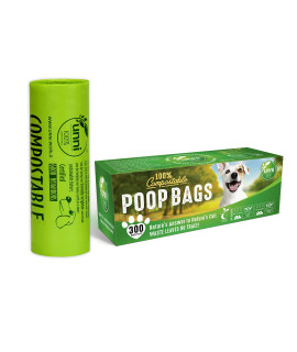 UNNI 100% Compostable Dog Poop Bags, Extra Thick Pet Waste Bags, 300 Bags on a Single Roll, 9x13 Inches, Earth Friendly Highest ASTM D6400, Europe OK Compost Home and Seedling Certified,San Francisco