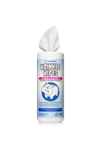 Squishface Wrinkle Wipes - 5Ax7A Large Dog Wipes - Deodorizing, Tear Stain Remover - great for English Bulldog, Pugs, Frenchie, Bulldogs, French Bulldogs & Any Breed 5x7