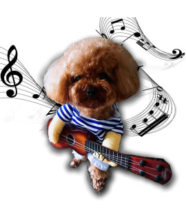NACOCO Pet Guitar Costume Dog Costumes Cat Halloween Christmas Cosplay Party Funny Outfit Clothes (XL)