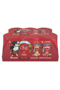 Purina ONE Classic Ground Chicken and Brown Rice, and Beef and Brown Rice Entrees Wet Dog Food Variety Pack - (6) 13 oz. Cans