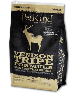 PetKind Tripe Dry Venison Tripe Formula Grain-Free Dry Dog Food 6 Pounds