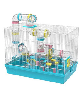 GNB PET Super Large Hamster DIY 20?x12''x15'' Cage Habitat with Complete Tunnel Module (Blue) (Blue)