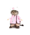 NACOCO Dog Cat Nurse Costume Pet Nurse Clothing Halloween Jeans Outfit Apparel (L)