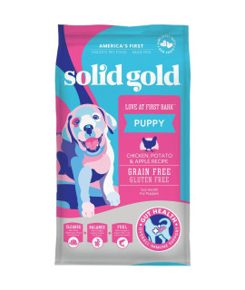 Solid Gold Dry Puppy Food - Made with Real Chicken & Nutritious Superfoods - Love at First Bark Grain Free Puppy Dry Food to Promote Healthy Growth, High Energy and Gut Wellness