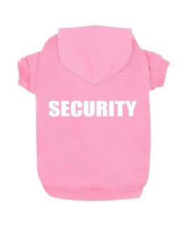 Security Dog Hoodies Dog Clothes Apparel Winter Sweatshirt Warm Sweater Cotton Puppy Small Dog Hoodie for Small Dog Medium Large Dog Cat (Pink, L)