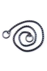 SGODA Black Dog Chain Collar Choke Pet Training Snake Collar with Heavy Links, 20 in, 4 mm