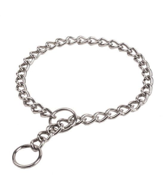 SGODA Chain Dog Training Choke Collar, 24 in, 3.5 mm