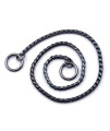SGODA Black Dog Chain Collar Choke Pet Training Snake Collar with Heavy Links, 16 in, 3 mm