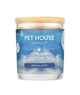 One Fur All, Pet House Candle - 100% Plant-Based Wax Candle - Pet Odor Eliminator for Home - Non-Toxic and Eco-Friendly Air Freshening Scented Candles - (Pack of 1, Moonlight)