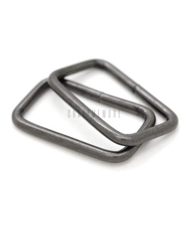 cRAFTMEMORE Metal Rectangle Buckle Ring Fits 1-14, 1-12 Strap Heavy Duty Rectangular cord for Bag Belt Loop Purse Making (1-14 x 20 pcs, gunmetal)
