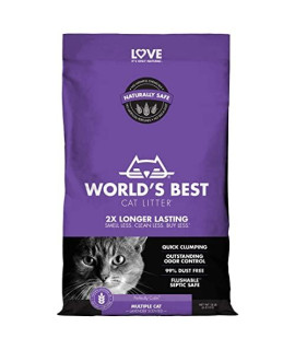 WORLD'S BEST CAT LITTER Multiple Cat Lavender Scented 15 Pounds