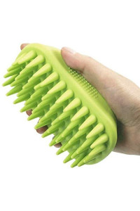 Pet Silicone Shampoo Brush for Long & Short Hair Medium Large Pets Dogs Cats, Dog hair Products Accessories Dog Back Massage for Long & Short Hair Small Large Pets Dogs Cats (Green)
