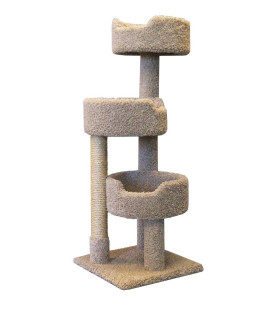 Deluxe Cat Tower with spacious cat perches and scratching post for Large Cats