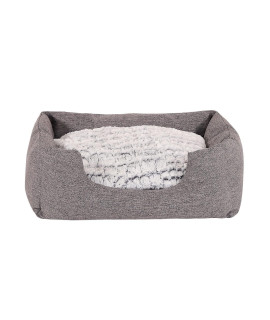Dibea DB00750, Dog Bed (Melange Fabric), Cozy Dog Sofa, Anti-Slip (60 x 50 cm External Dimensions, Grey)