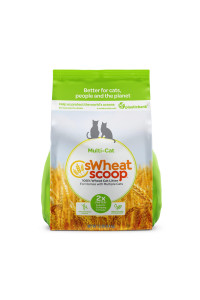sWheat Scoop Wheat-Based Natural Cat Litter, Multi-Cat, 12 Pound Bag