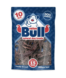 ValueBull USA Jerky Pretzel Dog Chews, 10 Count - All Natural Dog Treats, 100% USA Beef, No Additives or Preservatives