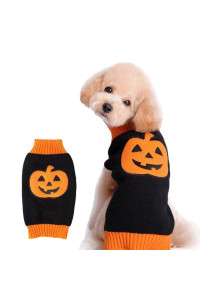 NACOCO Dog Sweater Pumpkin Pet Sweaters Halloween Holiday Party for Cat and Puppy (L)