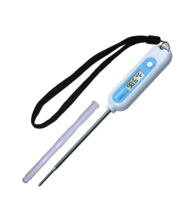 SHARPTEMP-V Veterinary Thermometer. Fast, Accurate Temperatures in 8-10 Sec. Beeps When Ready. Stainless-Steel Probe w/Rounded Tip. Three Lengths for Farm Animals & Pets. (5 Probe)