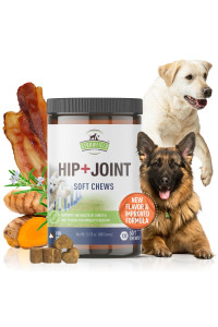 Strawfield Pets Hip + Joint Chews for Dogs Advanced Dog Joint Supplement with Glucosamine Tasty Healthy Mobility Treats Bacon Flavor 120 Count