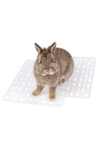 Niteangel 2 Pieces Rabbit Playpen Feet Mats for Cage, Comes with 4 Fixed Tabs (White)