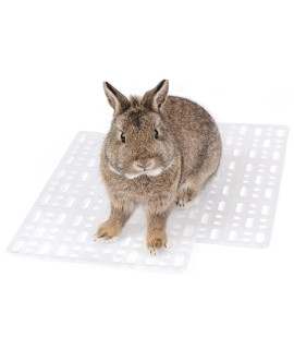 Niteangel 2 Pieces Rabbit Playpen Feet Mats for Cage, Comes with 4 Fixed Tabs (White)