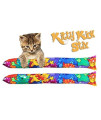 Kitty Kick Stix 15 Original Catnip Kicker Toy (Set of 2), Made in USA (Happy Cat)